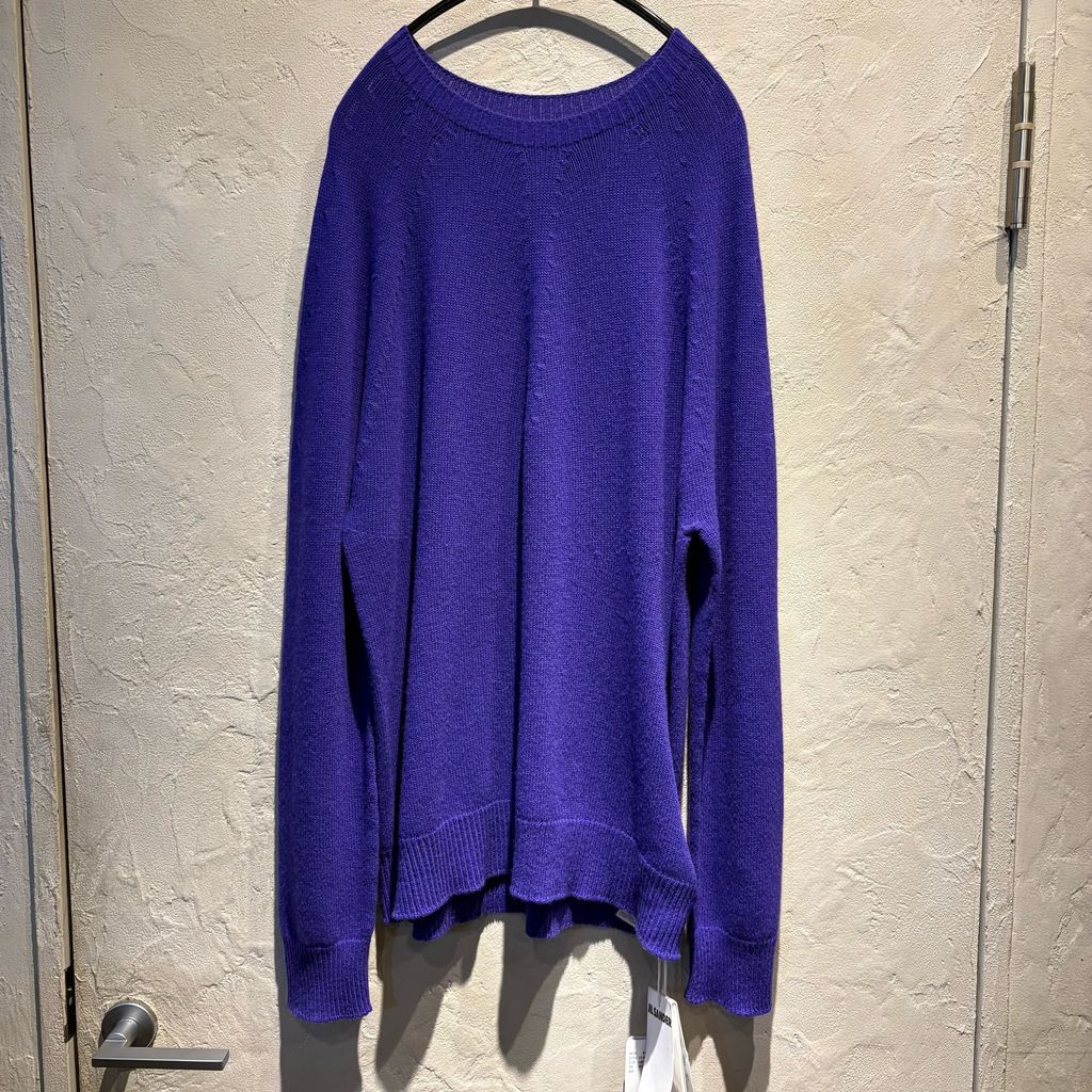 JIL SANDER ジルサンダー 23AW FINE CASHMERE MERINO カシミヤニット 23‐080-310-3323-3-0 パープル size 46 代官山A11
