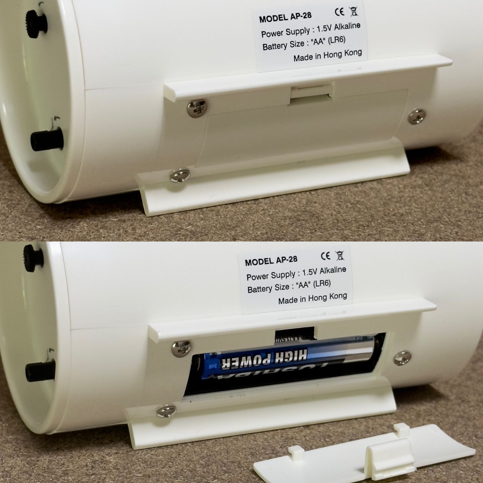 TWEMCO(トゥエンコ) AP-28 グレー アラーム付き置き時計 パタパタ