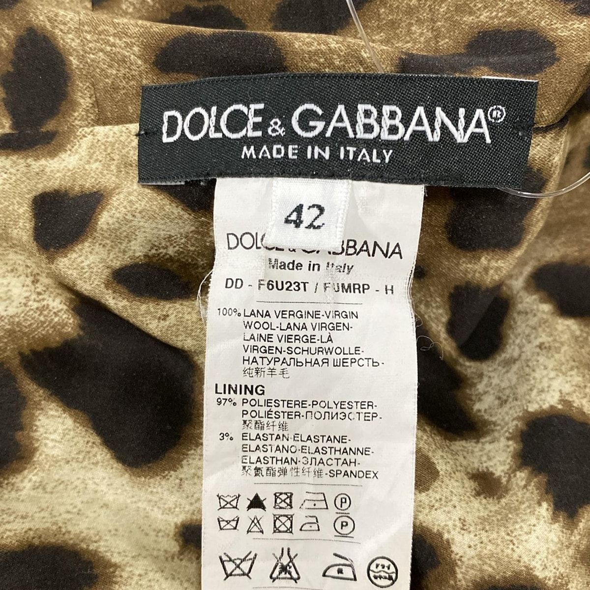  ドルチェアンドガッバーナ ワンピース サイズ42 M レディース ダークブラウン ベージュ マルチ ノースリーブ ひざ丈 ツイード その他 ワンピース