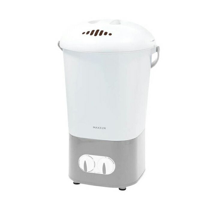 マクスゼン 小型洗濯機 洗濯容量700 g バケツ洗濯機 洗濯のみ ミニ洗濯機 GR グレー セカンド洗濯機 小型 軽量 ちょこっと洗い タイマー付き 水流設定2通り コンパクト収納可 持ち運び簡単 家庭用