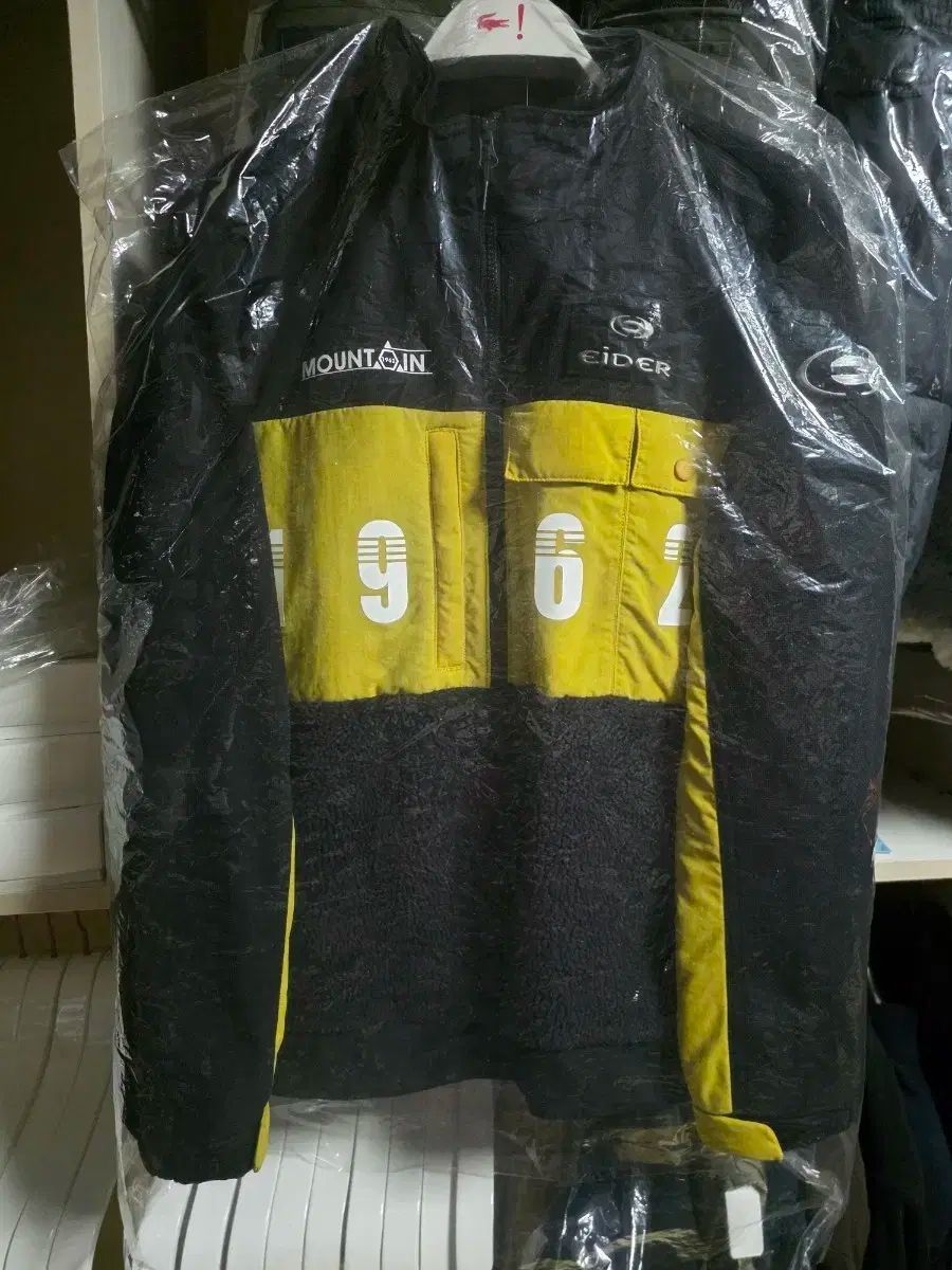 アイダー 黒 黄 フリース ジャケット サイズL