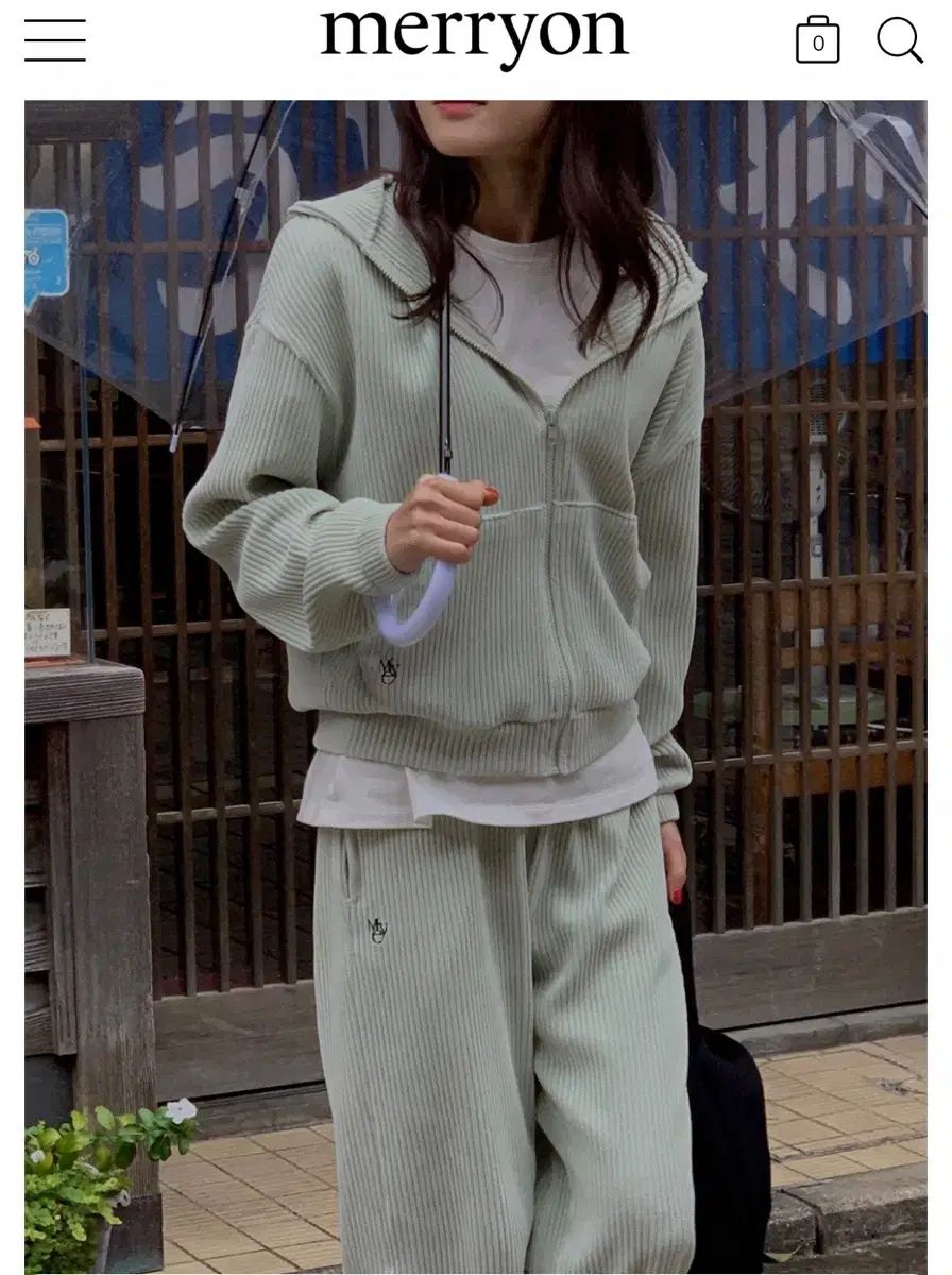 マリオン リーツアーベルベット セット ミント WHO ジップアップ シャーリング パンツ