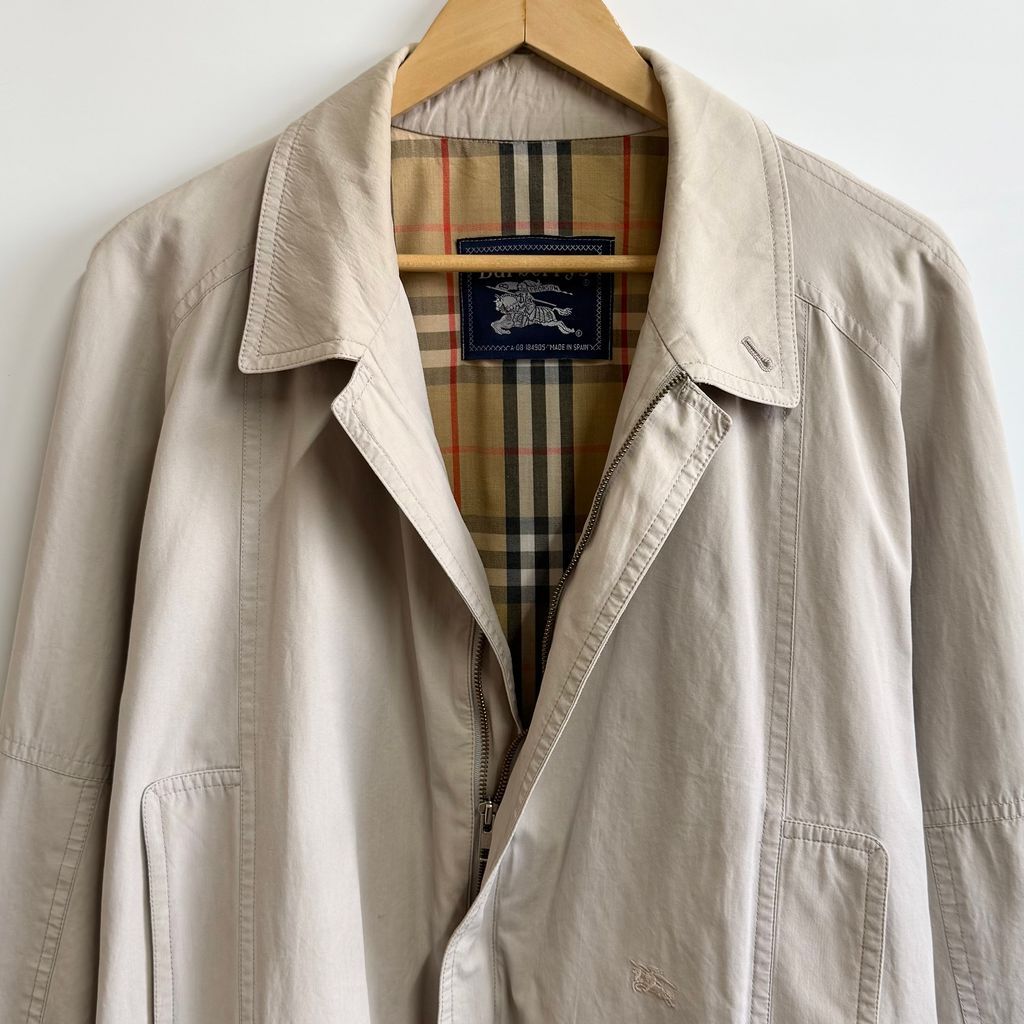 バーバリーズ ハリントンジャケット ウール ノバチェック ベージュ バーバリー スウィングトップ ブルゾン ハリントンジャケット ノバ