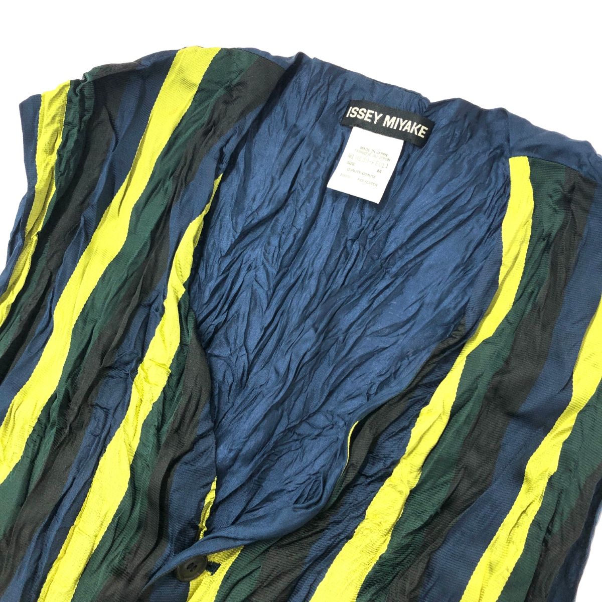 ISSEY MIYAKE MEN イッセイミヤケメン しわ加工ストライプベスト