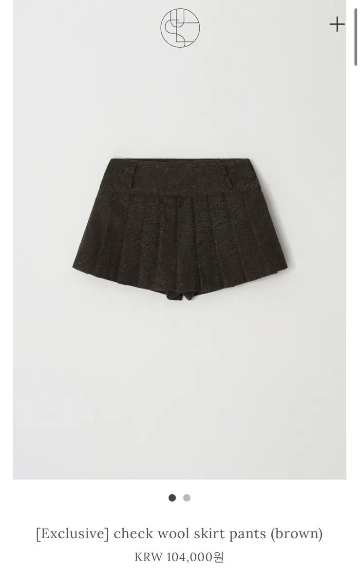 ユンスル チェック ウール スカート パンツ