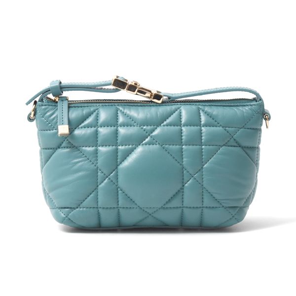 クリスチャンディオール バッグ レディース ノマドポーチ ミニ ハンドバッグ ラムレザー ブルー系 Christian Dior
