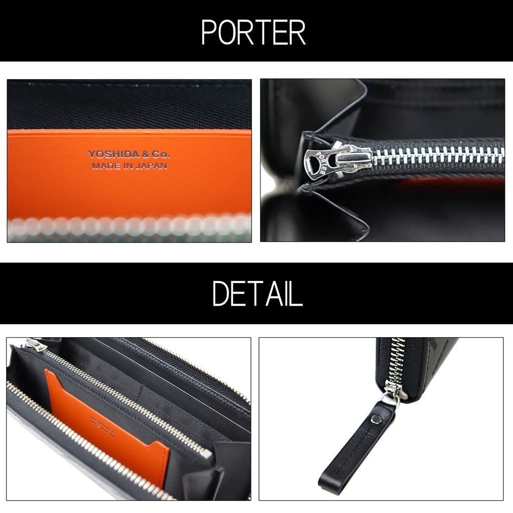  ポーター PORTER ENCHASE エンチェイス メンズ レザー WALLET ラウンドファスナー長財布 007-02283 ブラック 10 小銭入れ コインケース 財布 ケース 小物入れ