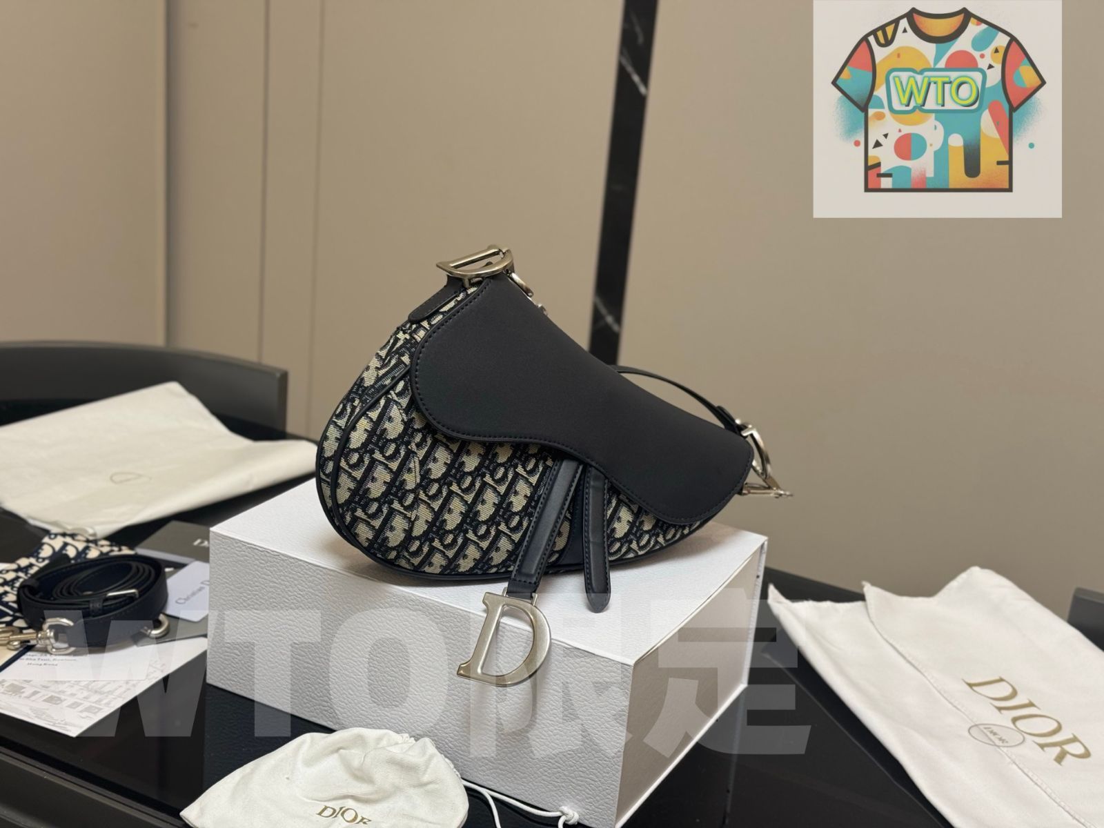 今日 Dior サドルバッグ デニムブルー アップグレードバージョン