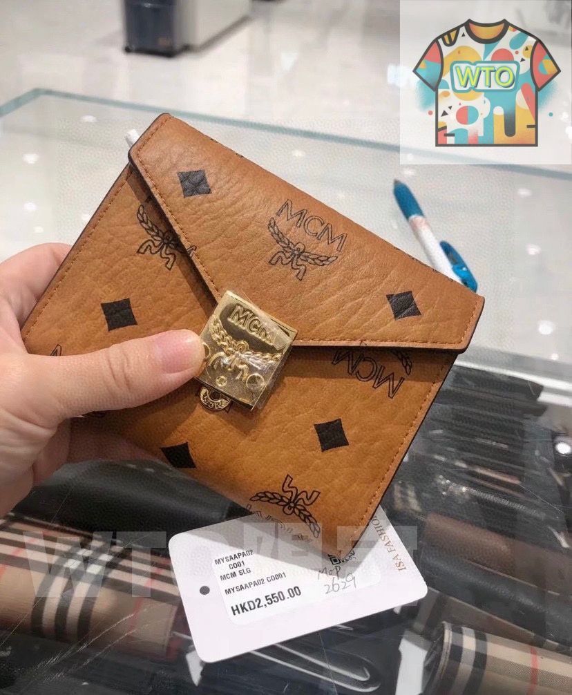 MCM クラシック メタルバックル 3つ折りウォレット ギフトボックス付き -WTO輸入1