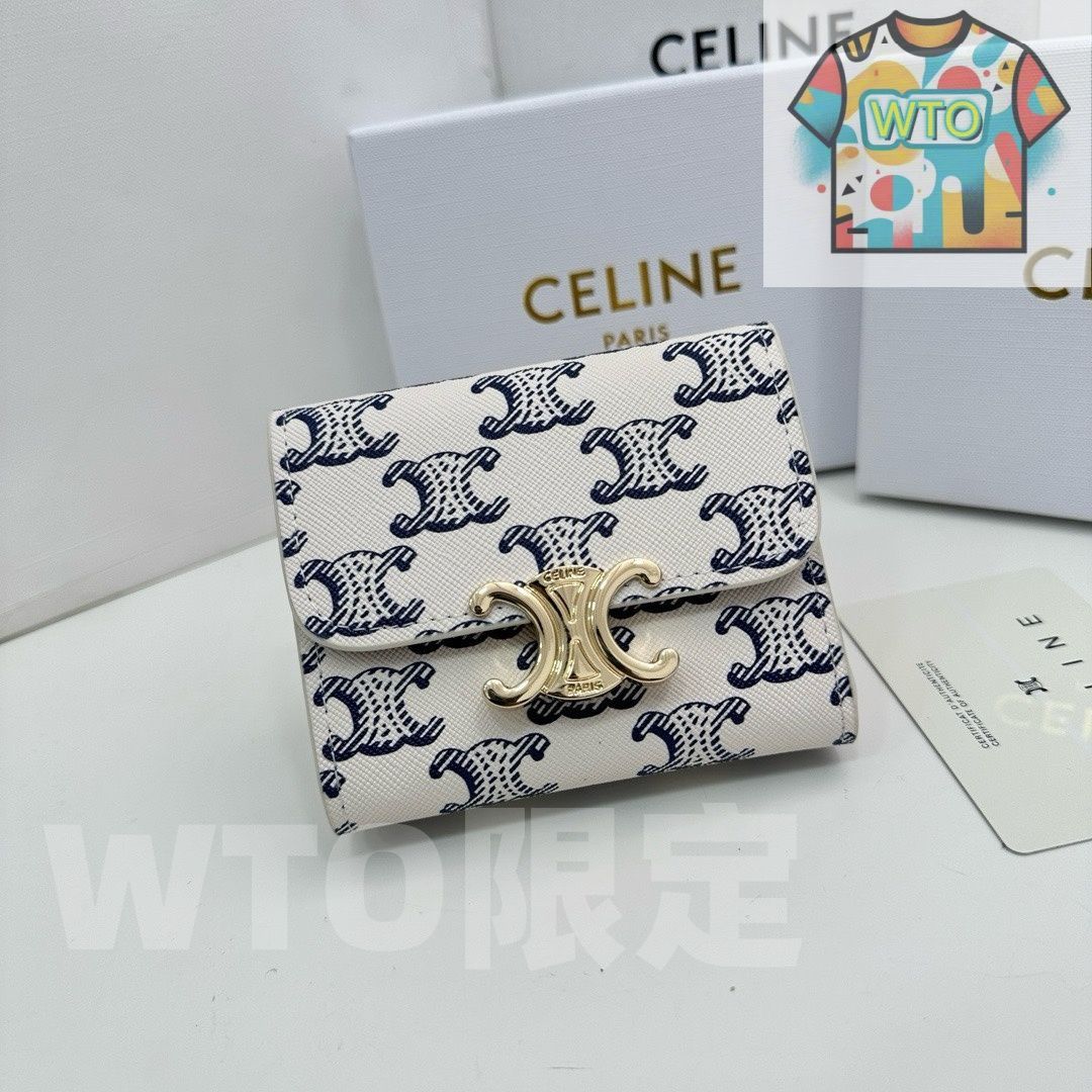 セリーヌ ウォレット 16332 プリントグリーン 最新モデル -WTO輸入1