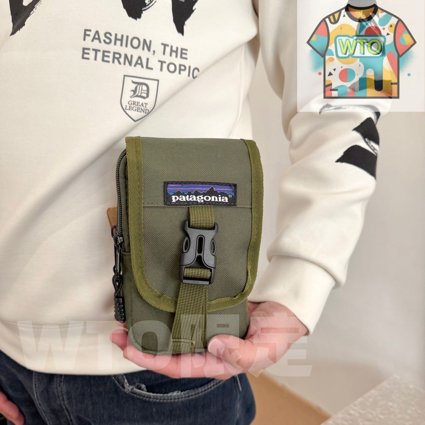 パタゴニア ストリートスタイル スマホバッグ ユニセックス アウトドア スポーツ コインケース -WTO輸入1