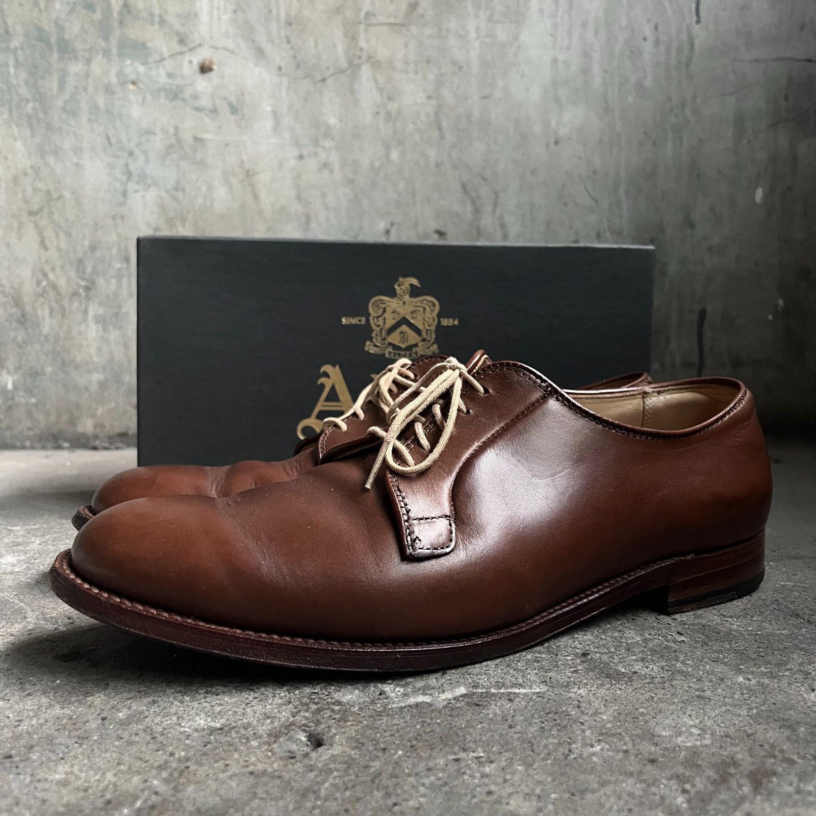 Alden オールデン 95010 クロムエクセル ナチュラル 9D Alden NATORIYA別注 95010 プレーントゥレザーシューズ 9.5D クロム