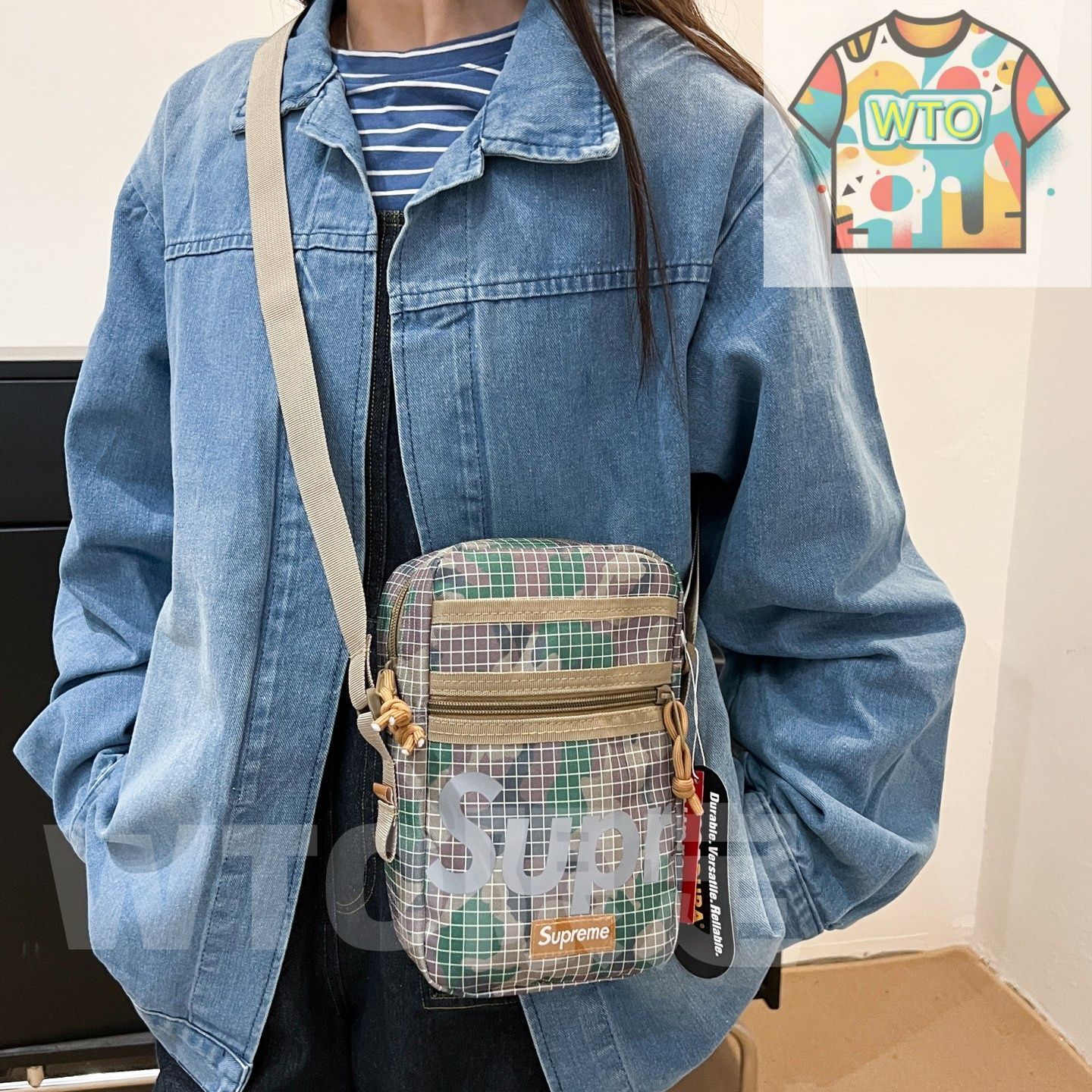 ストリートスタイル クロスボディバッグ