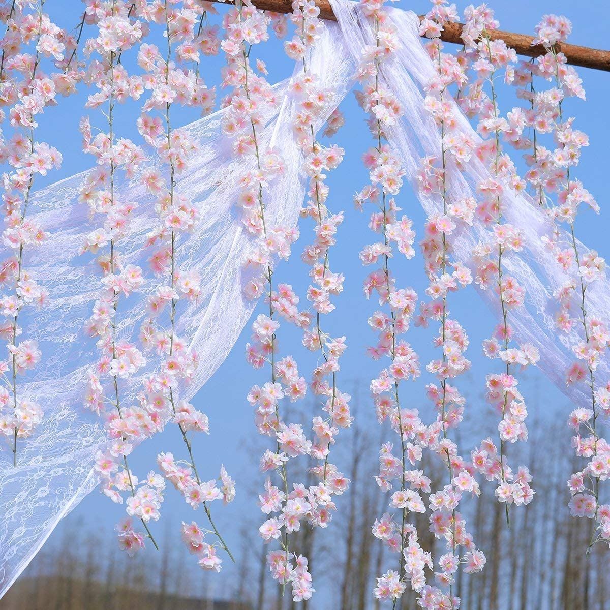 造花 桜の花 造花の藤 2本入 135輪/本 枯れない花 人工観葉植物 シルク
