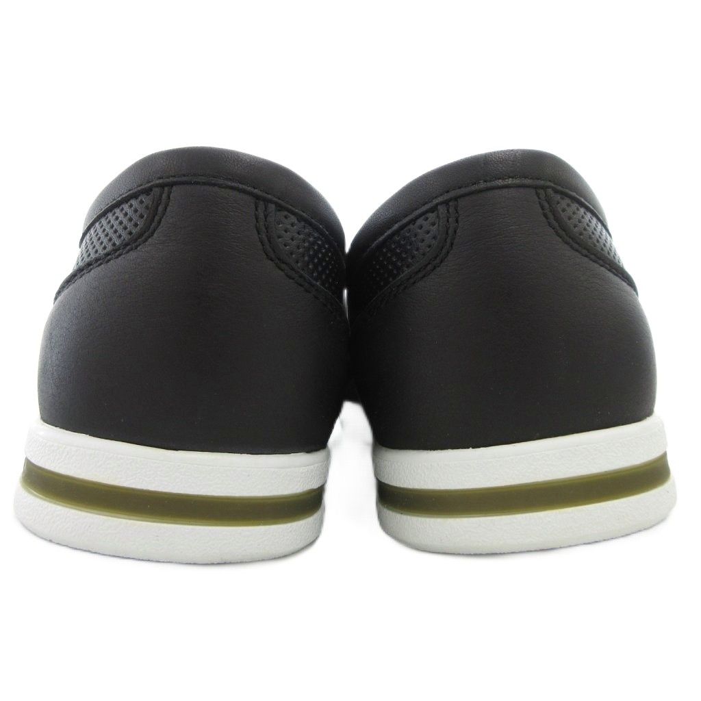  ドルチェ-ガッバーナ ドルガバ DOLCE-GABBANA ローカットスニーカー レザーシューズ CSZ 596 パンチング ロゴプレート 革 6 黒 ブラック GV GY 11 スニーカー 靴