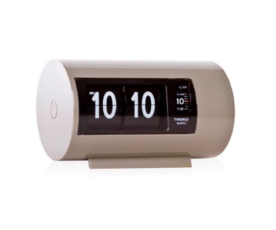 TWEMCO(トゥエンコ) AP-28 グレー アラーム付き置き時計 パタパタ