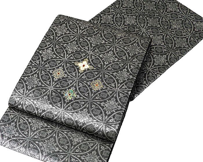 袋帯 新品 仕立て上がり 螺鈿作家 藤本隆士作 七宝華 西陣 華翔苑謹製