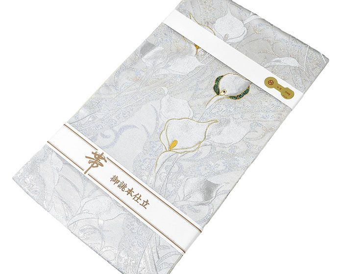 銘品！慶匠絹 螺鈿箔花扇翔栄 於利部寿名宝」昨　袋帯 未使用 銘品！慶匠絹 螺鈿箔花扇翔栄 於利部寿名宝」昨 袋帯 未使用 - メルカリ