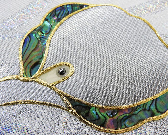 袋帯 新品 仕立て上がり 螺鈿作家 藤本隆士作 カラー 西陣 華翔苑謹製