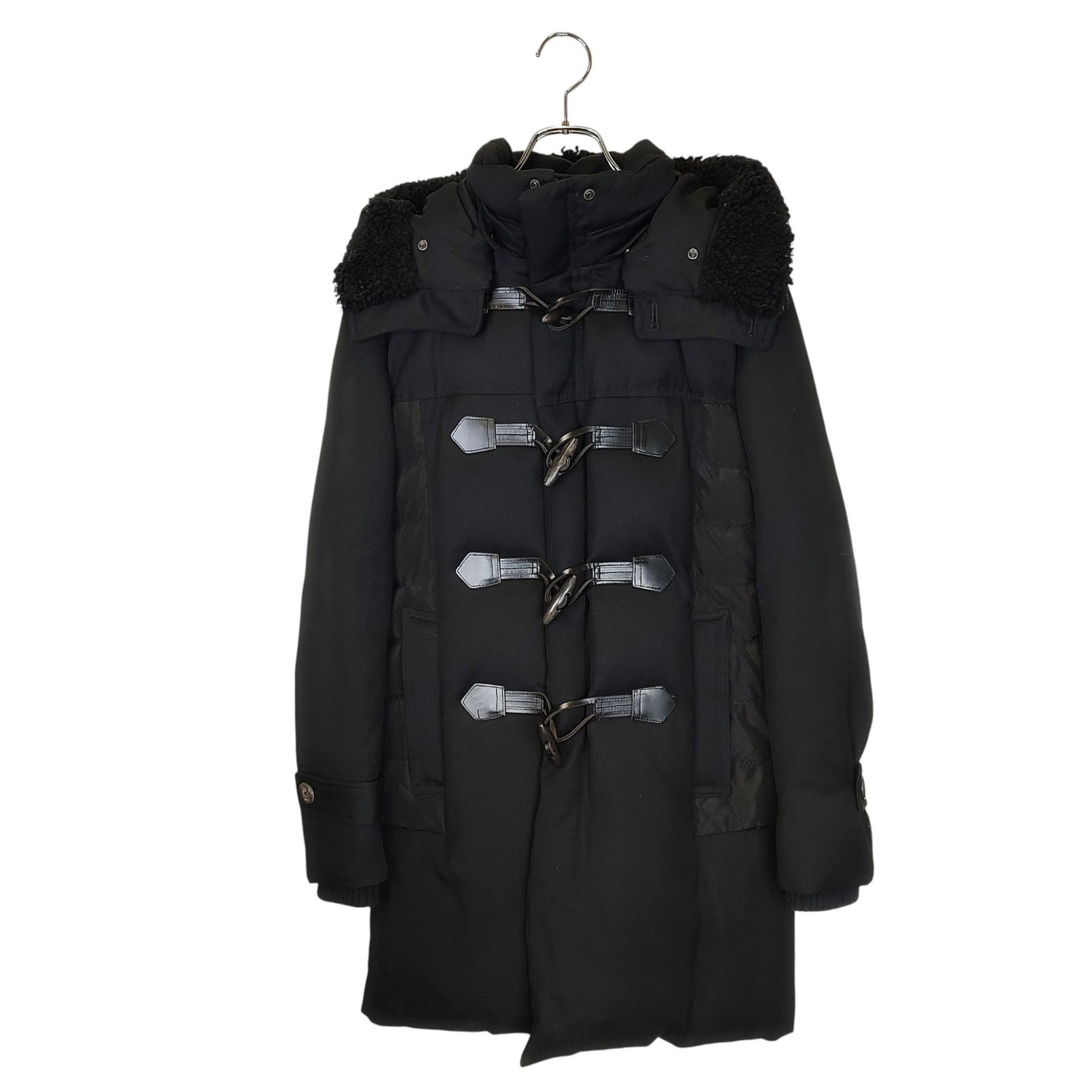 5351 POUR LES HOMMES 5351プールオム サージ×ムートンボア ダウン ダッフル コート 210000010 1 ブラック メンズ