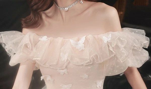 パーテイードレス ロング丈ドレス オフショルダー 着痩せ 発表会 演奏会 二次会 大きいサイズ 編み上げタイプ 上品 エレガント 20代 30代 結婚式 披露宴 フォーマルドレス