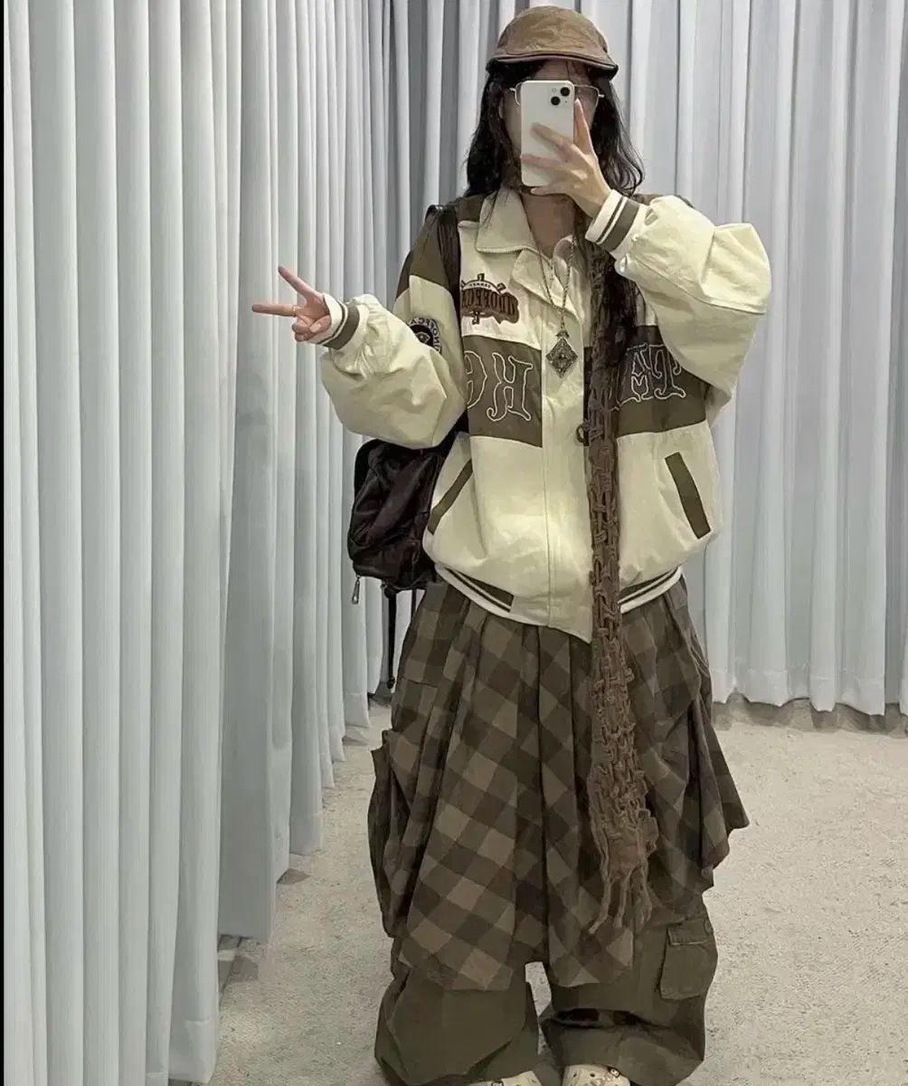 Face the Sunガーデンパーティー Face the Sunガーデンパーティー ヴィンテージ ジャケット CHECK ベージュ レイヤード スカート セット