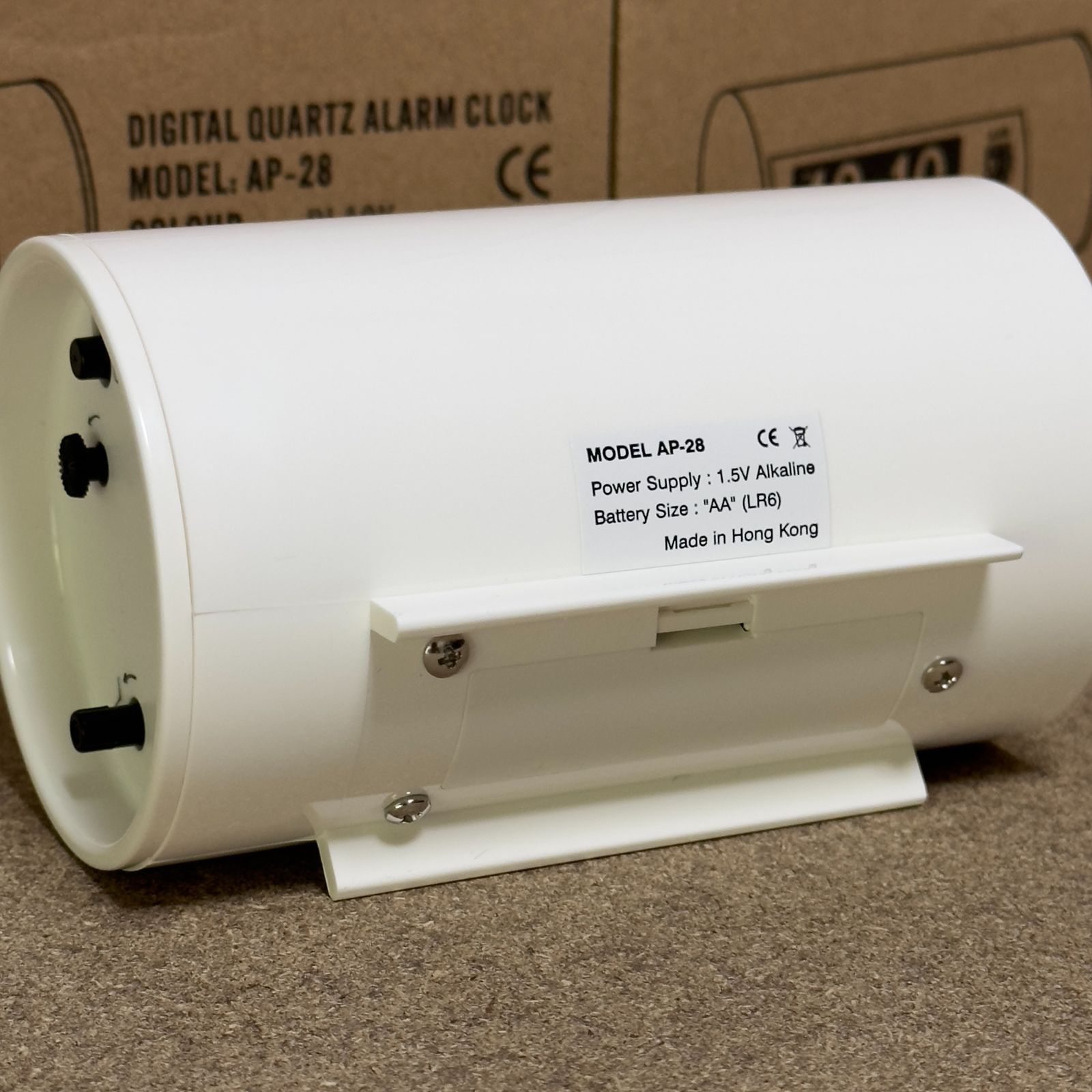 美品 TWEMCO トゥエンコ アラーム付き パタパタ 置き時計 AP-28 TWEMCO(トゥエンコ) 置き時計 パタパタアラームクロック AP-28 グレー