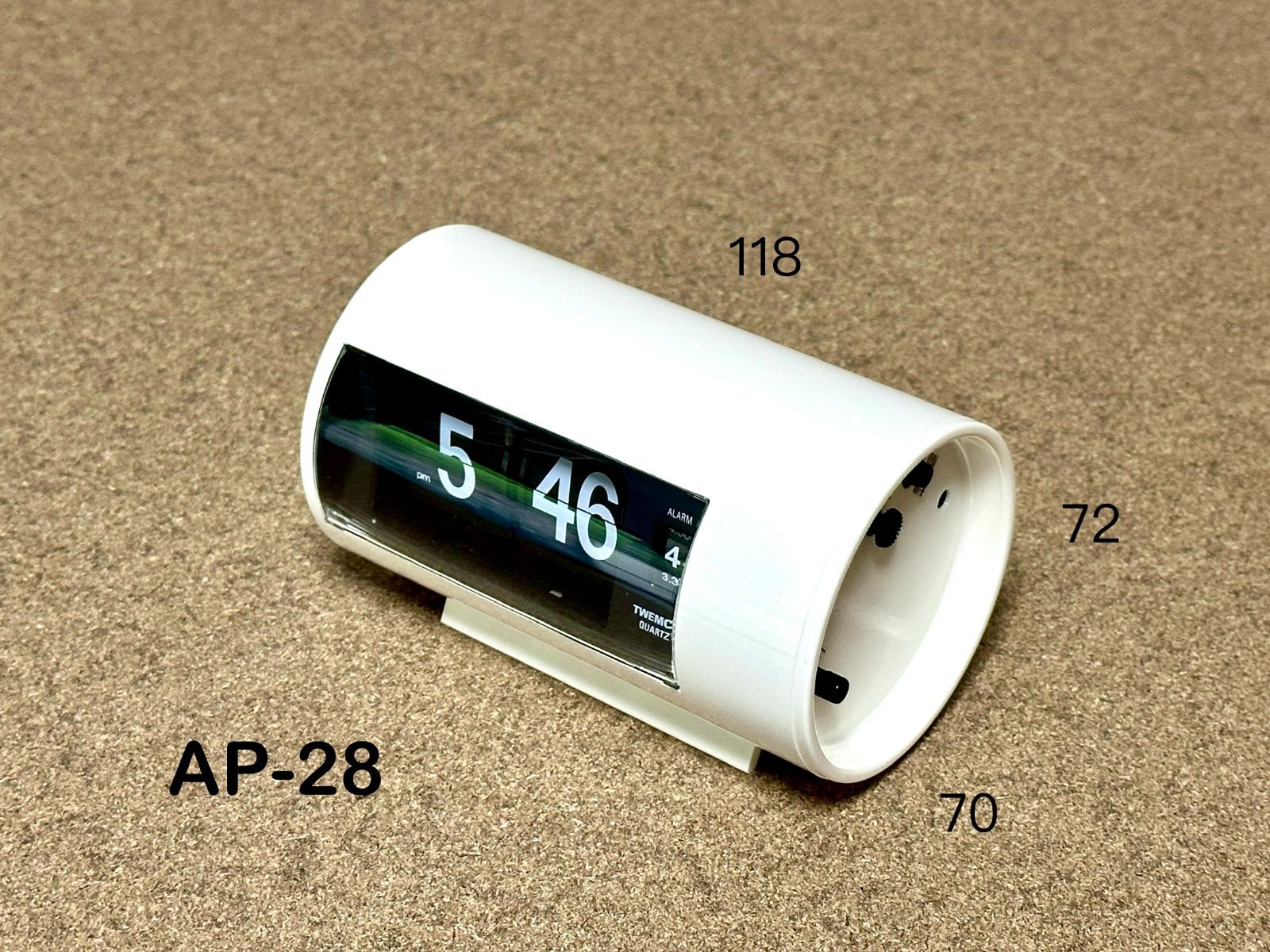 美品 TWEMCO トゥエンコ アラーム付き パタパタ 置き時計 AP-28 TWEMCO(トゥエンコ) 置き時計 パタパタアラームクロック AP-28 グレー
