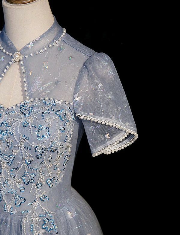 全部激安で販売！ 演奏会用ドレス 大人 ピアノ 発表会 ロングドレス 母親 結婚式 イブニングドレス ウエディング 二次会 大きいサイズ エレガント ステージドレス パーティードレスブ Aライン 披露宴 プリンセスライン 青 ファスナー