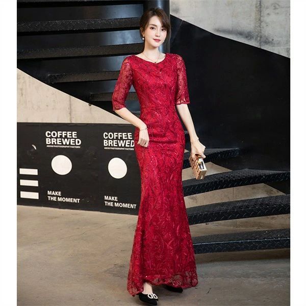 ドレス 大人 ピアノ 発表会 ロングドレス マーメイドライン 演奏会 結婚式 母親 パーティードレス ワンピース フォーマルドレス イブニングドレス 30代 40代 50代 大きめ 大人 袖あり 成人式 同窓会 お呼ばれ 演奏会