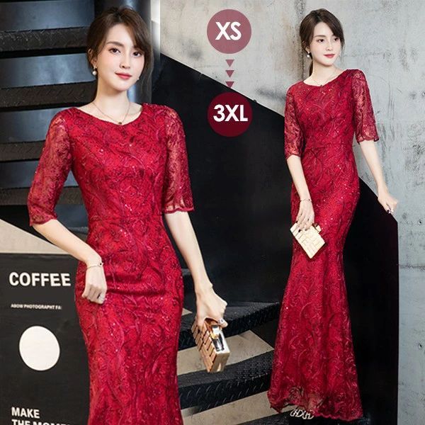 ドレス 大人 ピアノ 発表会 ロングドレス マーメイドライン 演奏会 結婚式 母親 パーティードレス ワンピース フォーマルドレス イブニングドレス 30代 40代 50代 大きめ 大人 袖あり 成人式 同窓会 お呼ばれ 演奏会