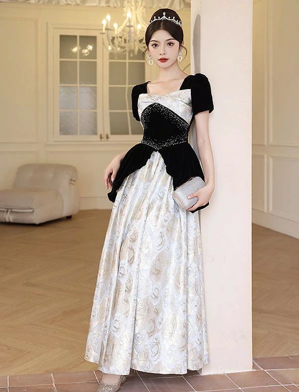 最大75％割引！ ドレス 大人 ピアノ 発表会 イブニングドレス パーティードレス ロングドレス 演奏会 結婚式 成人式 Aライン 半袖 大きいサイズ ワンピース 上品 フォーマル ファスナー 早い者勝ちの限定セール。