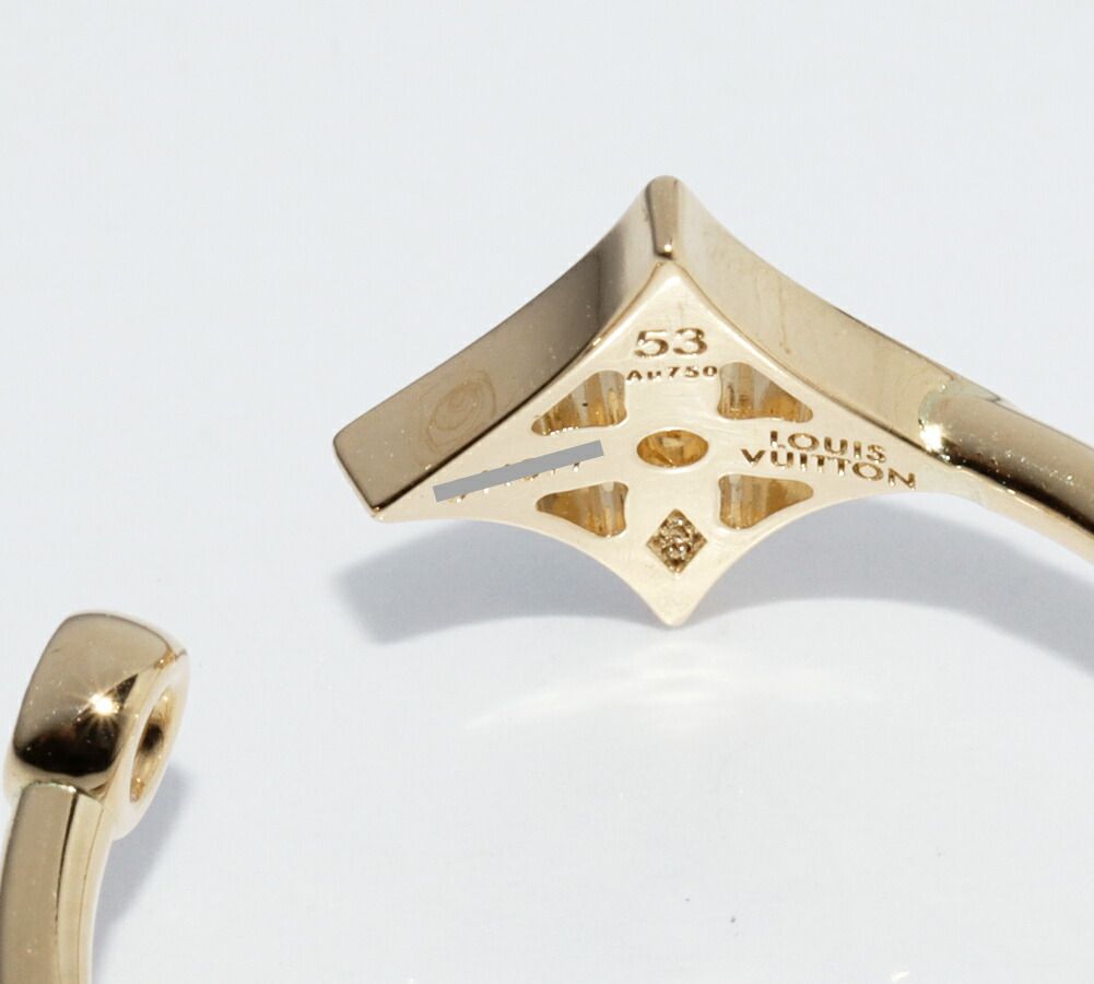 ルイヴィトン 指輪 K18YG ダイヤ1P モノグラム イディール リング
