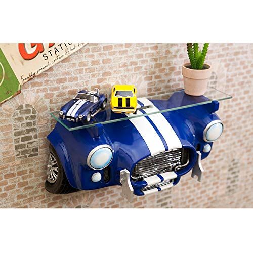ウォールシェルフ カー ブルー 棚 ｜シボレー 収納 壁 送料無料