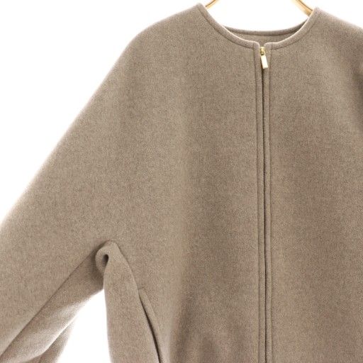 ノーブル NOBLE 24AW MTRショートケープブルゾン ノーカラーコート 38