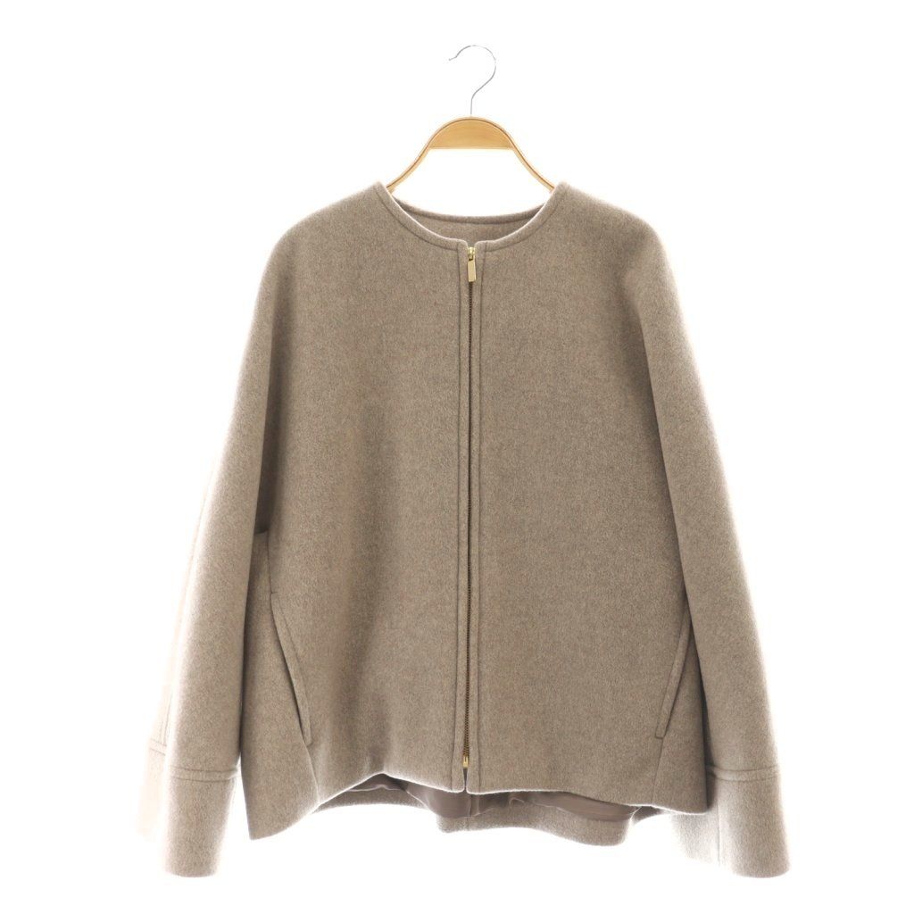 ノーブル NOBLE 24AW MTRショートケープブルゾン ノーカラーコート 38