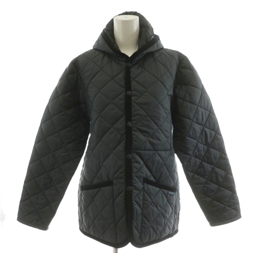 ラベンハム LAVENHAM キルティングジャケット 中綿ジャケット フード アウター 38 グレー SLJ1246 G95 AN48