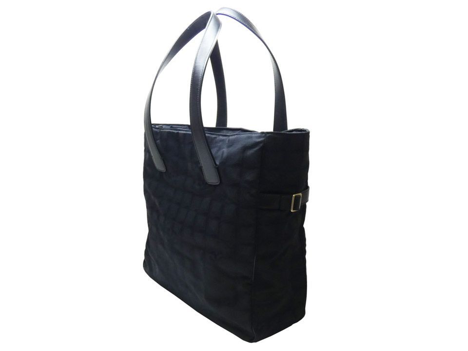 シャネル ＣＨＡＮＥＬ トラベルライン トートバッグ ＧＭ Ａ１５８２５ ブラック ゴールド金具