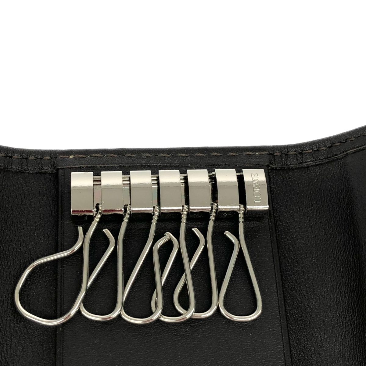 LOEWE ロエベ キーケース アマソナ/アナグラム/スエード ボルドー ユニ