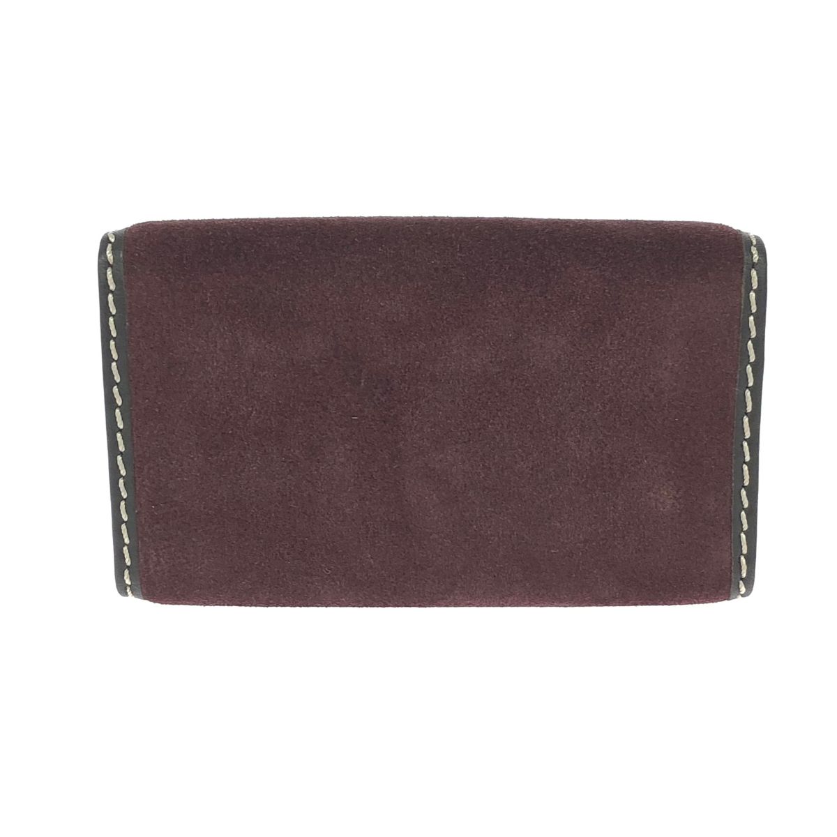 LOEWE ロエベ キーケース アマソナ/アナグラム/スエード ボルドー ユニ