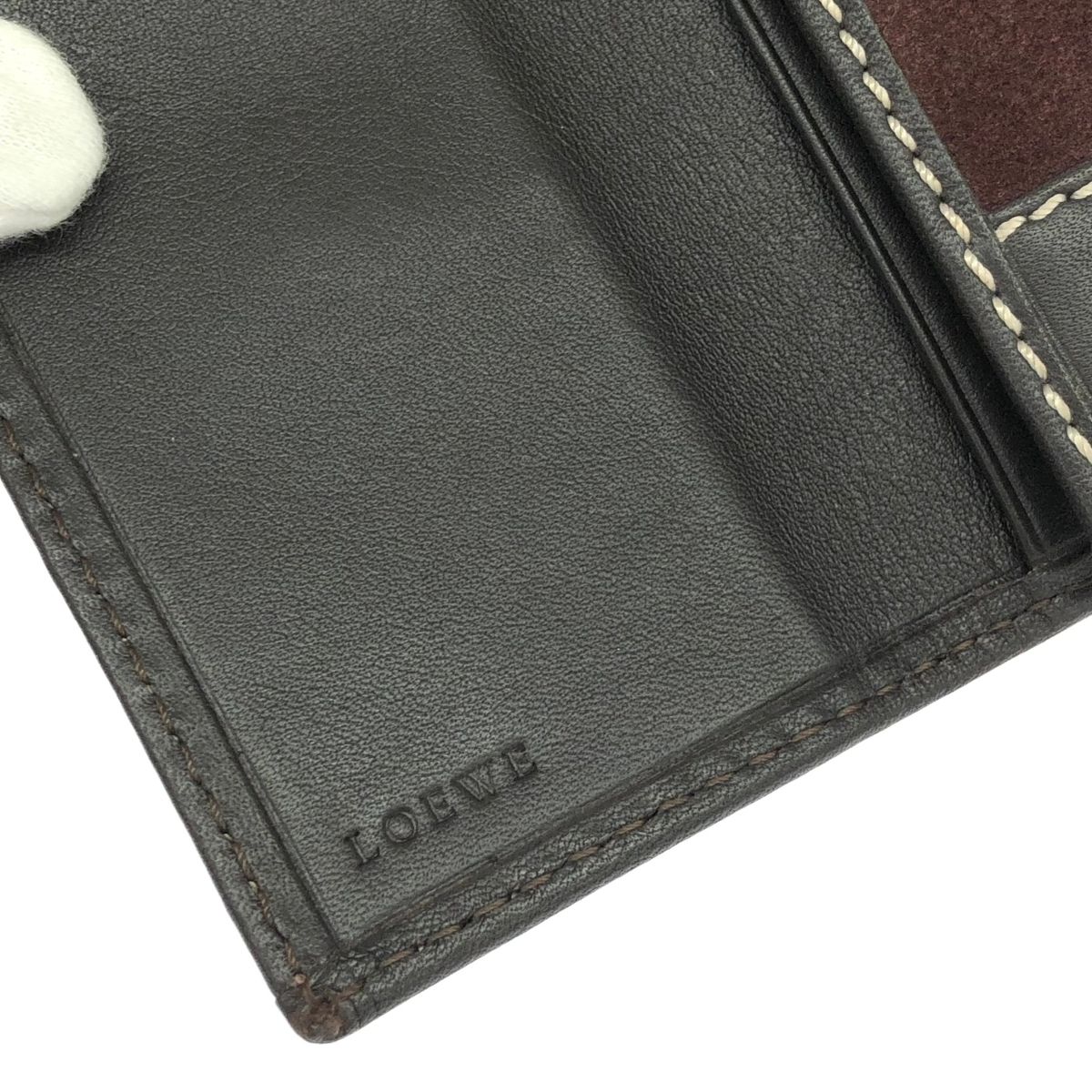 LOEWE ロエベ キーケース アマソナ/アナグラム/スエード ボルドー ユニ