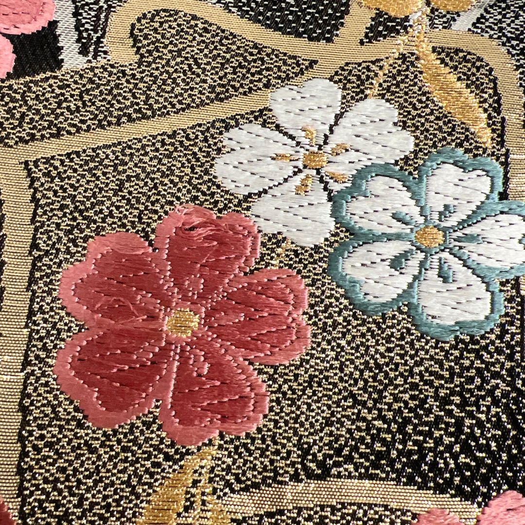振袖帯 袋帯 枝垂れ桜 御所車 金糸 銀糸 着物 113b d ms - メルカリ