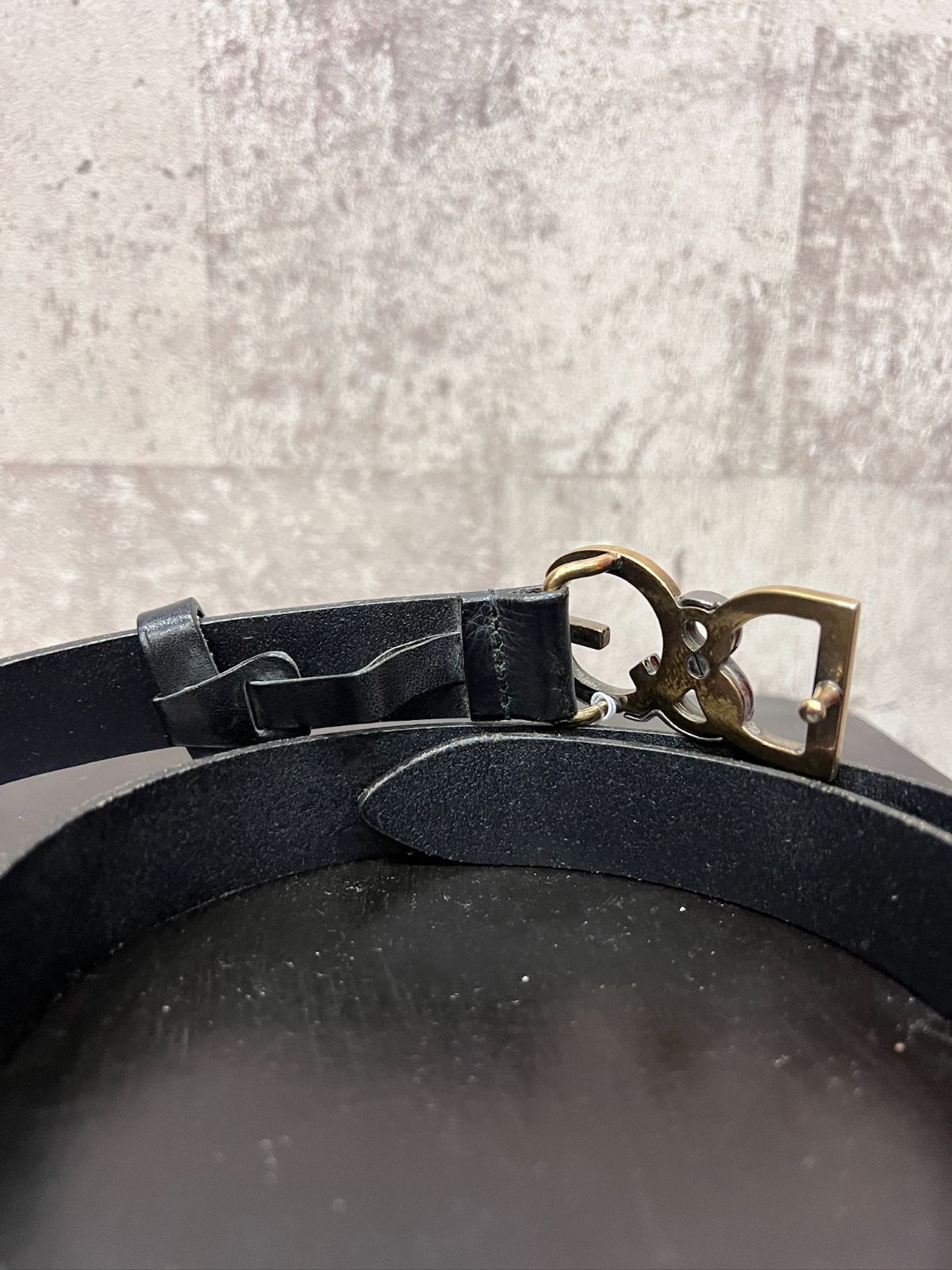 イタリア製 ドルチェ&ガッバーナ ロゴバックル ベルト 36/90 メンズ