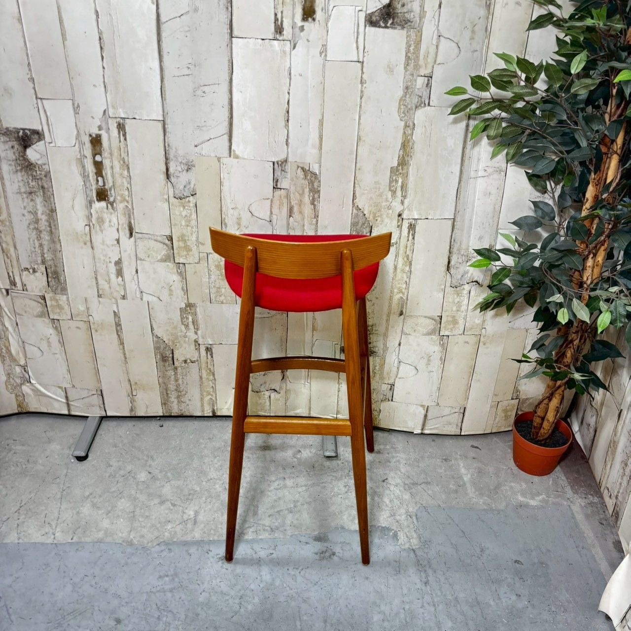 HIDA 飛騨産業 カウンターチェア 1脚 赤 レッド Contract Collection