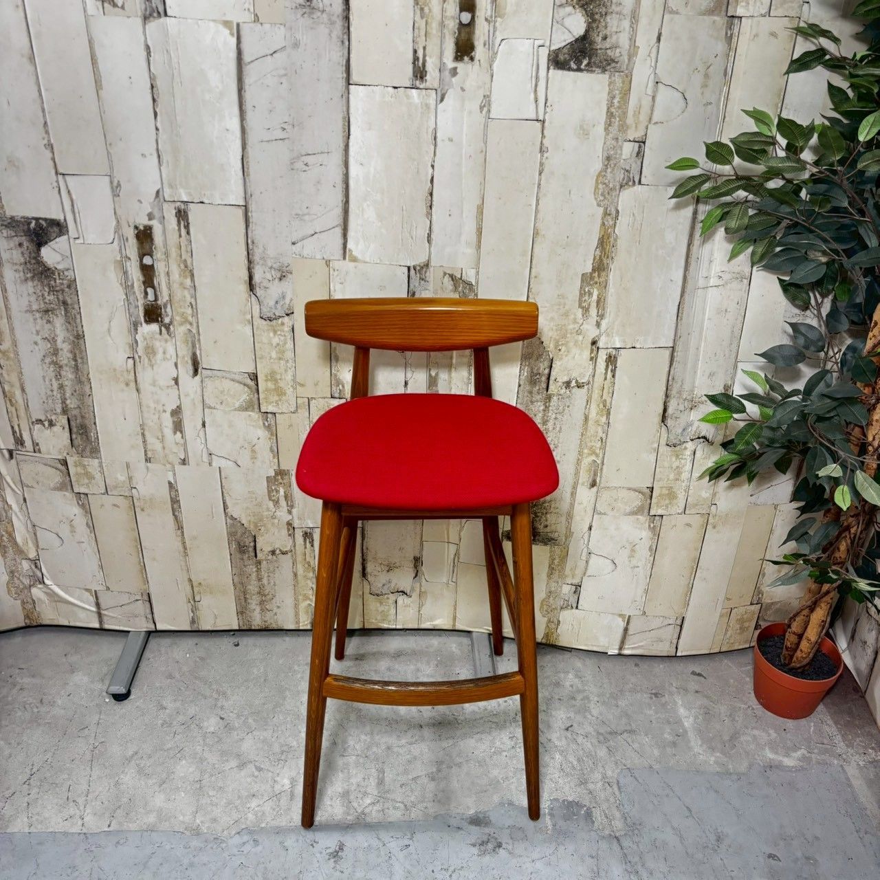 HIDA 飛騨産業 カウンターチェア 1脚 赤 レッド Contract Collection