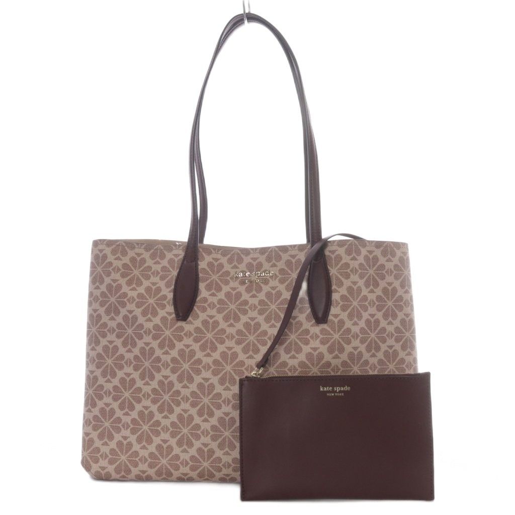 ケイトスペード KATE SPADE オール デイ スペード フラワー コーテッド キャンバス ラージ トート ポーチ付き ピンクマルチ YO21
