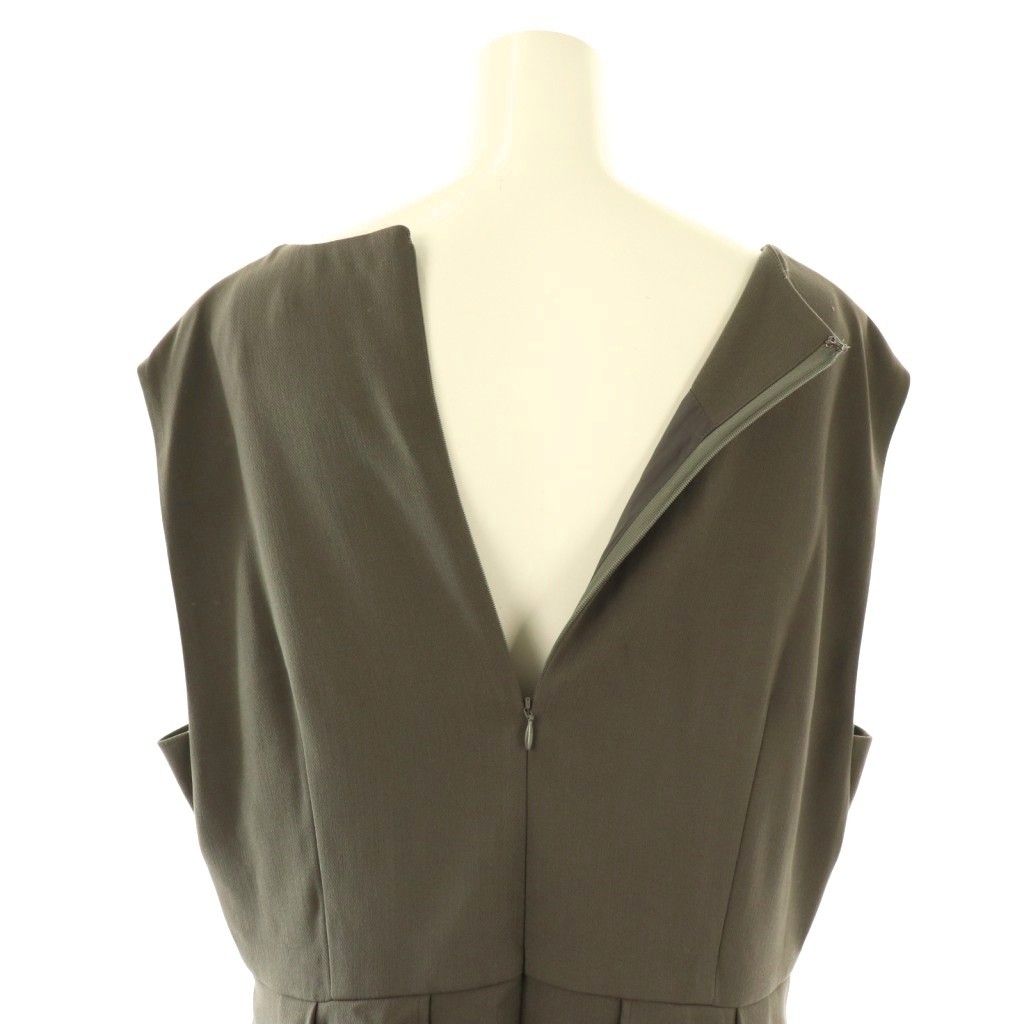  アドーア ADORE 25 SS ソフトダブルクロスワンピース ジャンパースカート ノースリーブ 38 チャコールグレー ES OS 3 長袖 七分袖 その他