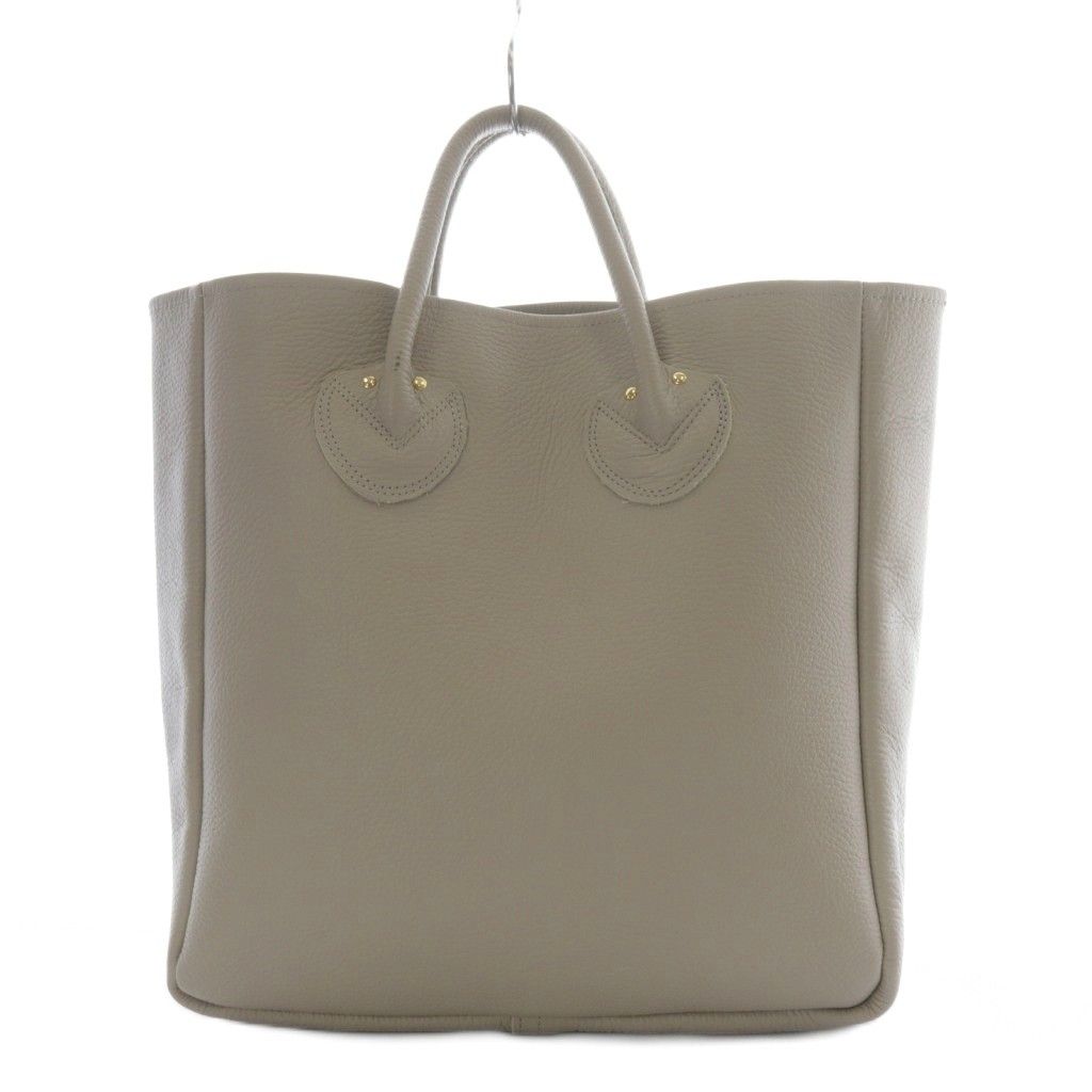 ヤングアンドオルセン YOUNG - OLSEN エンボスレザー トートバッグ M ハンドバッグ ベージュ YO10