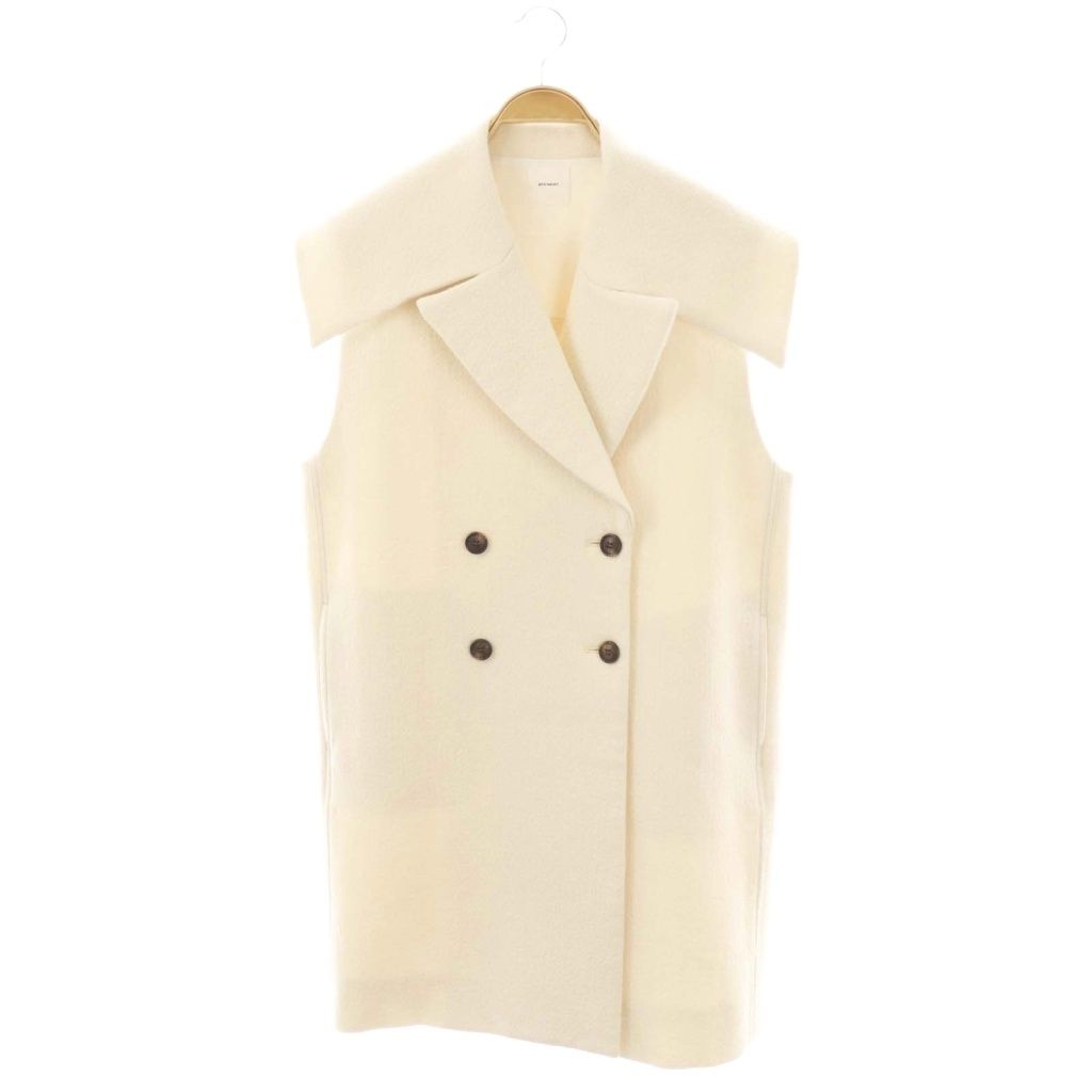 ヨリ yori シロコン 23AW ポコポコビッグ ジレ ベスト ウール 38 オフホワイト DO OS