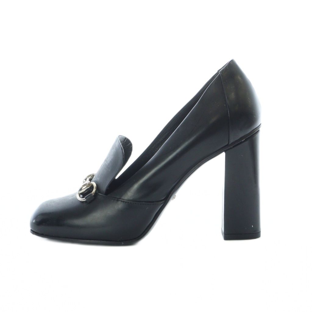 グッチ GUCCI ビットエナメルヒールパンプス チャンキーヒール